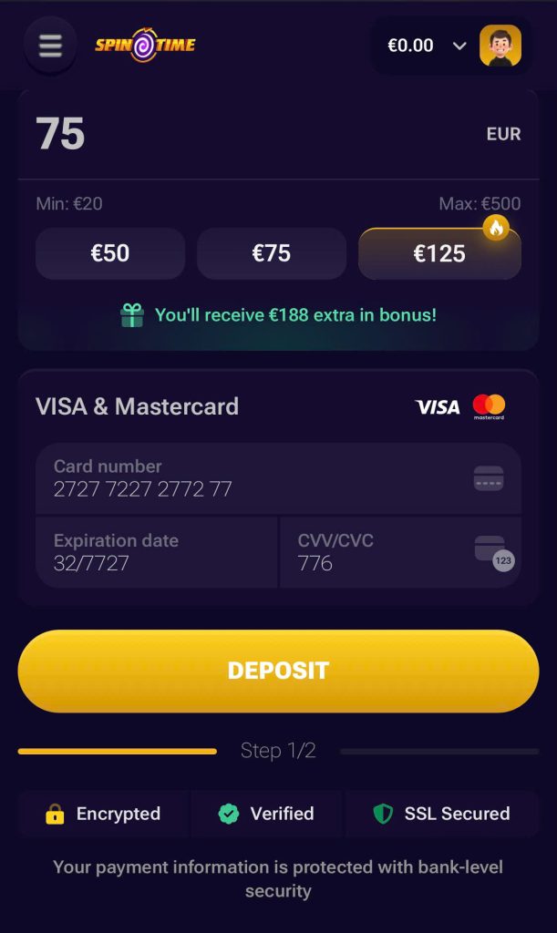 Step 3: Then fill in the card number, expiration date, and CVV/CVC.