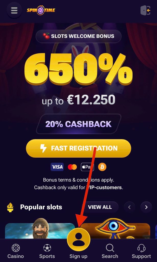 Log in account